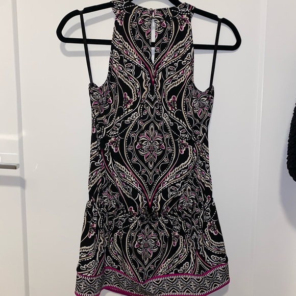 White House Black Market Printer Halter Tunic Top - Picture 3 of 11